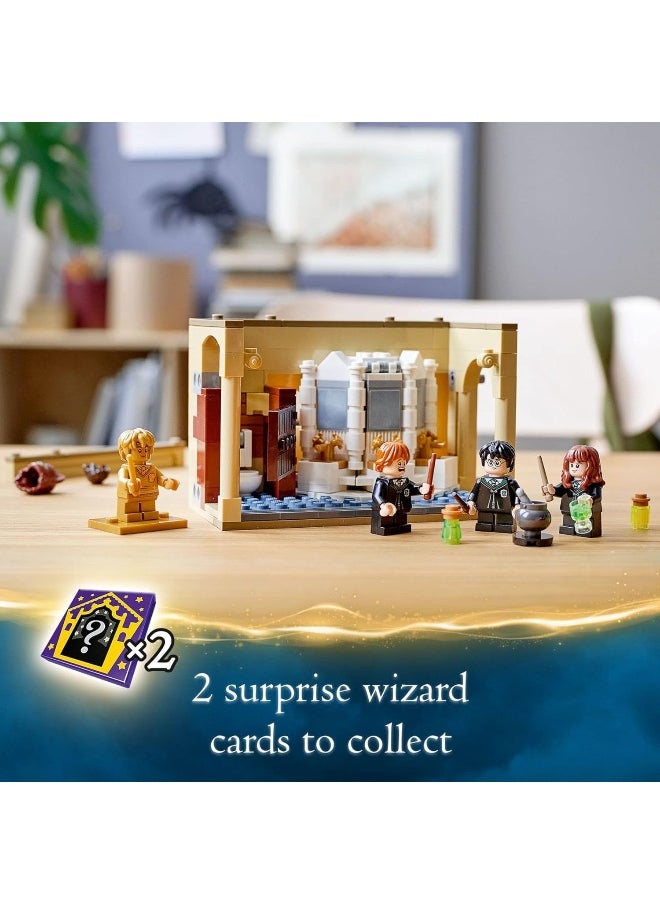 LEGO - LEGO Harry Potter Hogwarts: Polyjuice Potion Mistake 76386 Bathroom Building Kit with Minifigure Transformations; New 2021 (217 Pieces) - Image 1