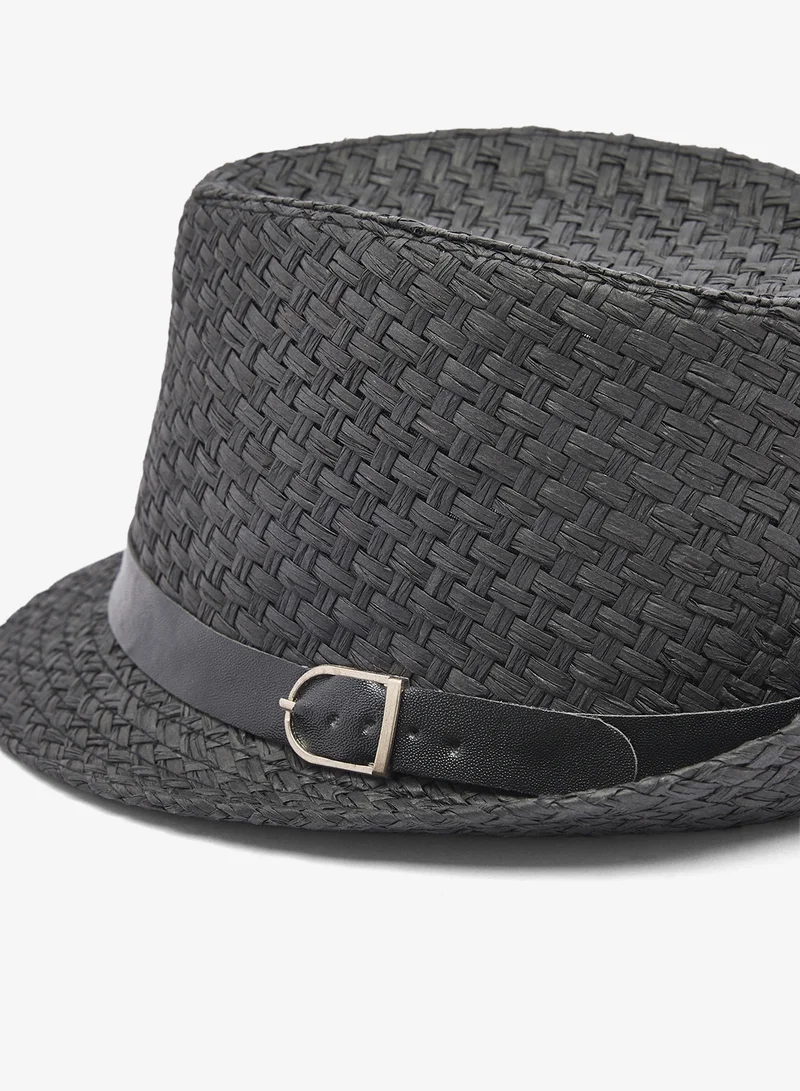 Seventy Five  Straw Fedora Hat with Brim and Dark Band for Men | Best Price UAE