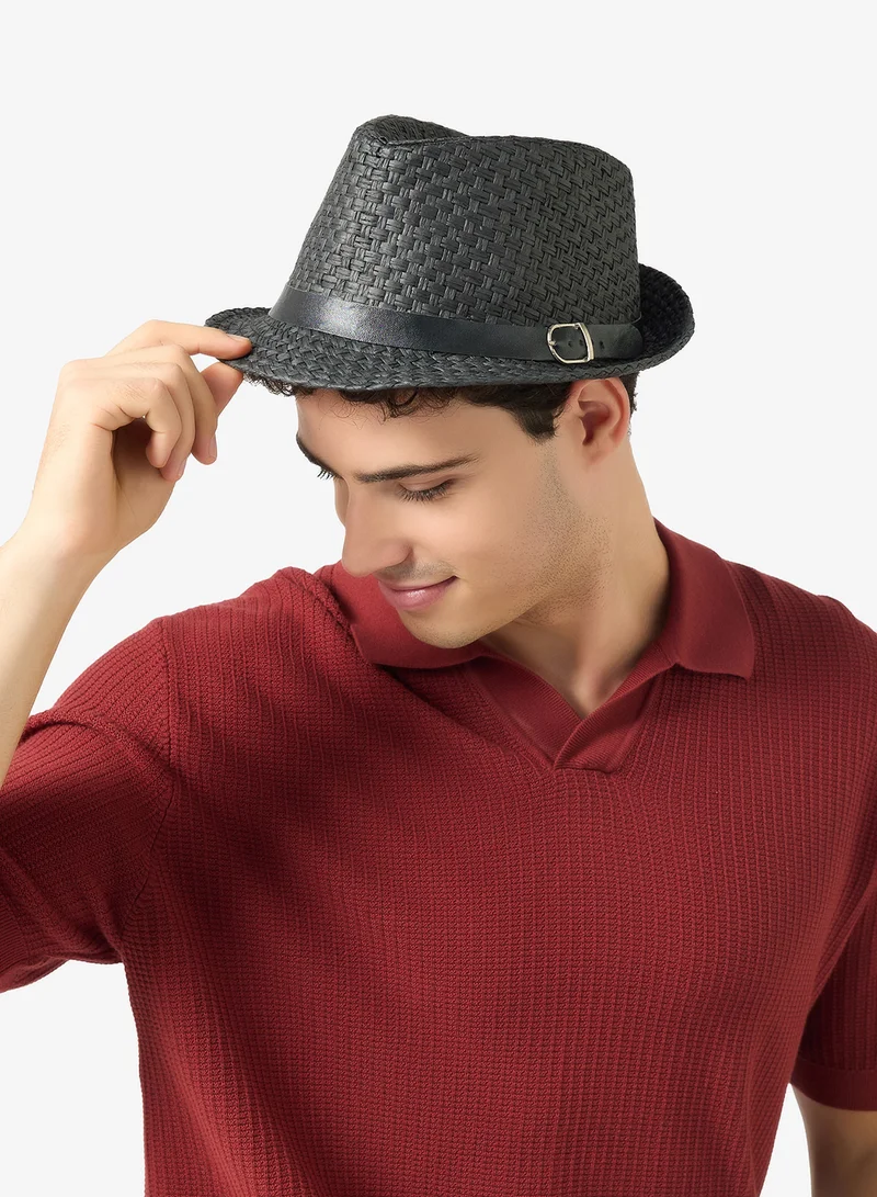 Seventy Five  Straw Fedora Hat with Brim and Dark Band for Men | Best Price UAE