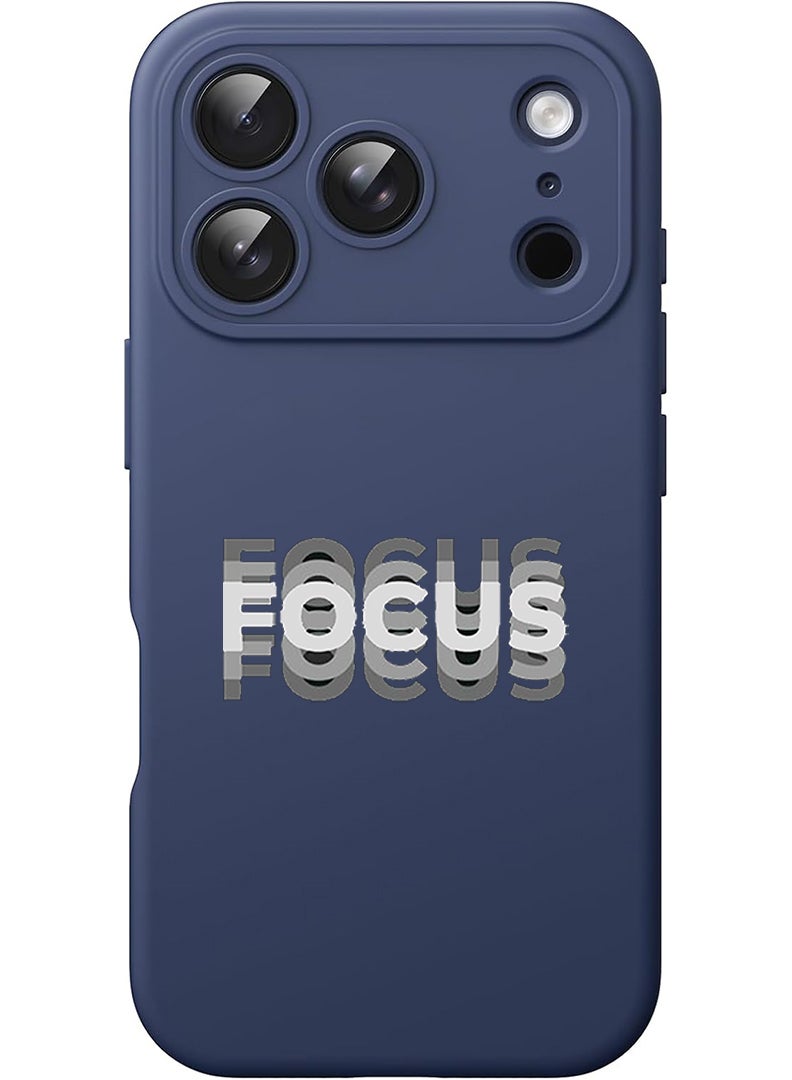 Theodor Protective Slim Fit Case Liquid Silicone Cover with Full Body Protection Anti-Scratch Shockproof Case For Apple iPhone 17 Pro Max (Blue) Focus - Image 1