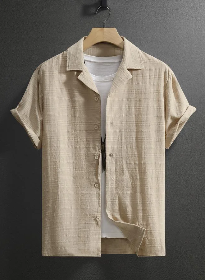 Take Two Take Two Texture Short Sleeve Buttoned Shirt