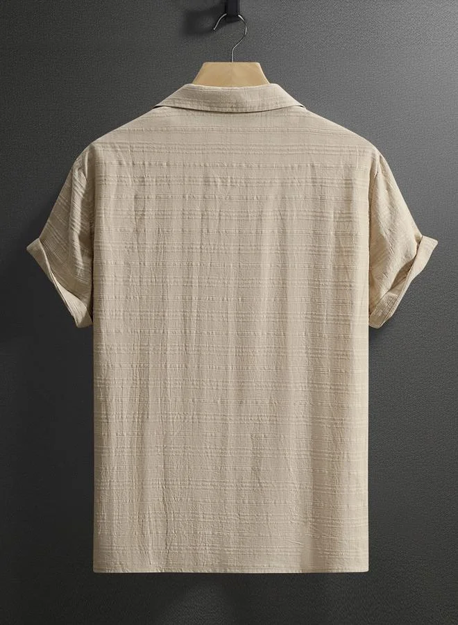 Take Two Take Two Texture Short Sleeve Buttoned Shirt