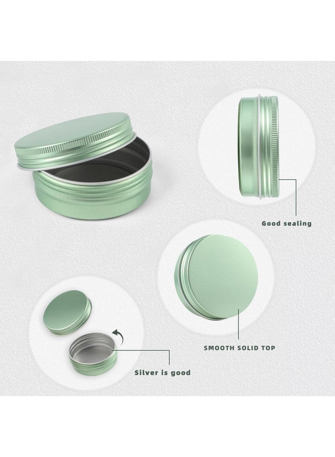 LIYAR 2 oz Container Aluminum Tin Jars 48 Pack Candle Tins Salve Tins Versatile Small Containers with Lids Metal Tin for Balms,Spices,Salve,Crafts(Pale Green) - Image 4