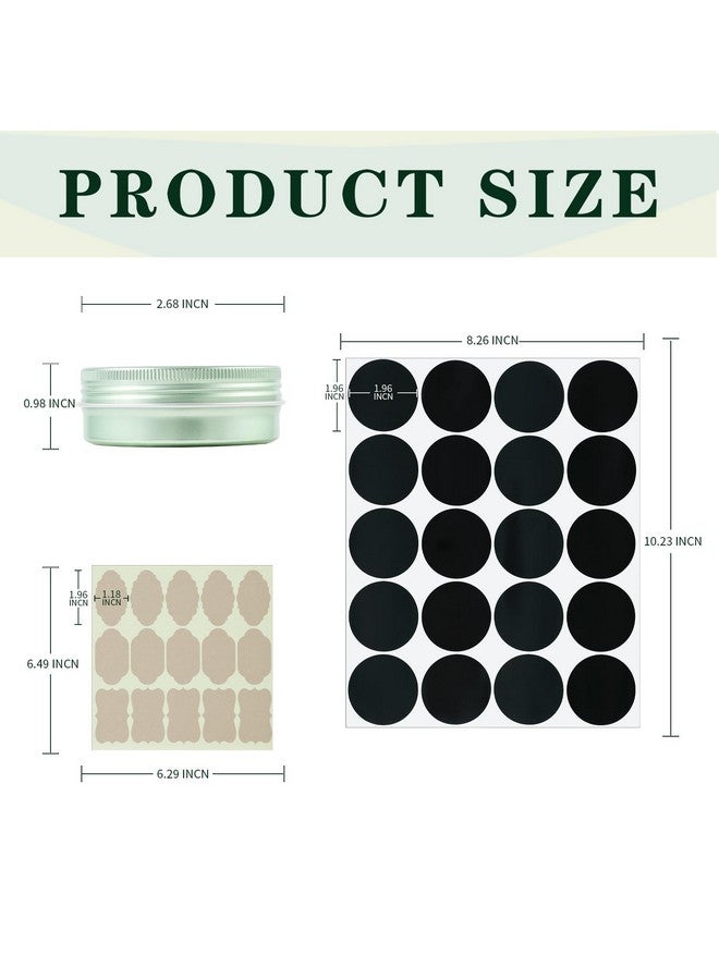 LIYAR 2 oz Container Aluminum Tin Jars 48 Pack Candle Tins Salve Tins Versatile Small Containers with Lids Metal Tin for Balms,Spices,Salve,Crafts(Pale Green) - Image 5