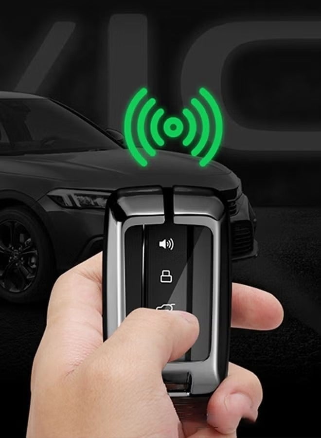 Car Key Case, Carbon Fiber All-Wrapped Key Case,  Car Remote Key Cover Protector, Suitable For Tank 500/Tank 300 key Protection Case High-end Zinc Alloy Car Key Case - Image 4