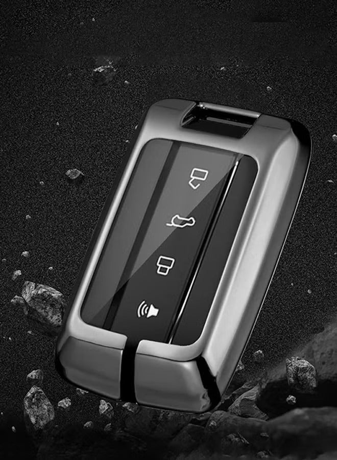 Car Key Case, Carbon Fiber All-Wrapped Key Case,  Car Remote Key Cover Protector, Suitable For Tank 500/Tank 300 key Protection Case High-end Zinc Alloy Car Key Case - Image 3