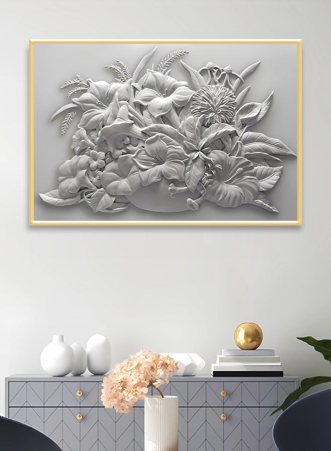 4gdran Canvas Wall Art For Wall Decoration Abstract Design With A Hollow Frame Size 120x80cm One Piece  - Image 1