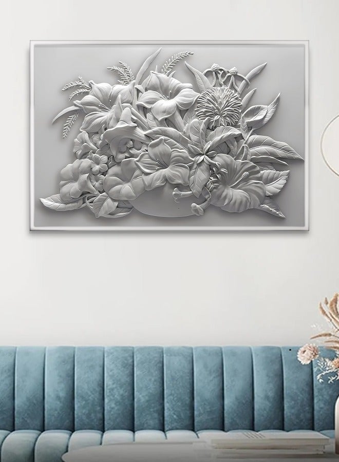 4gdran Canvas Wall Art For Wall Decoration Abstract Design With A Hollow Frame Size 120x80cm One Piece  - Image 3