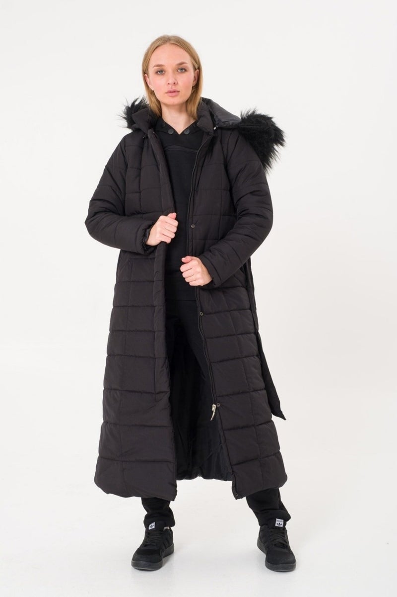 Barbora Daily Winter Full Length Women's Puffer Coat BT180BLACK3  - Image 2