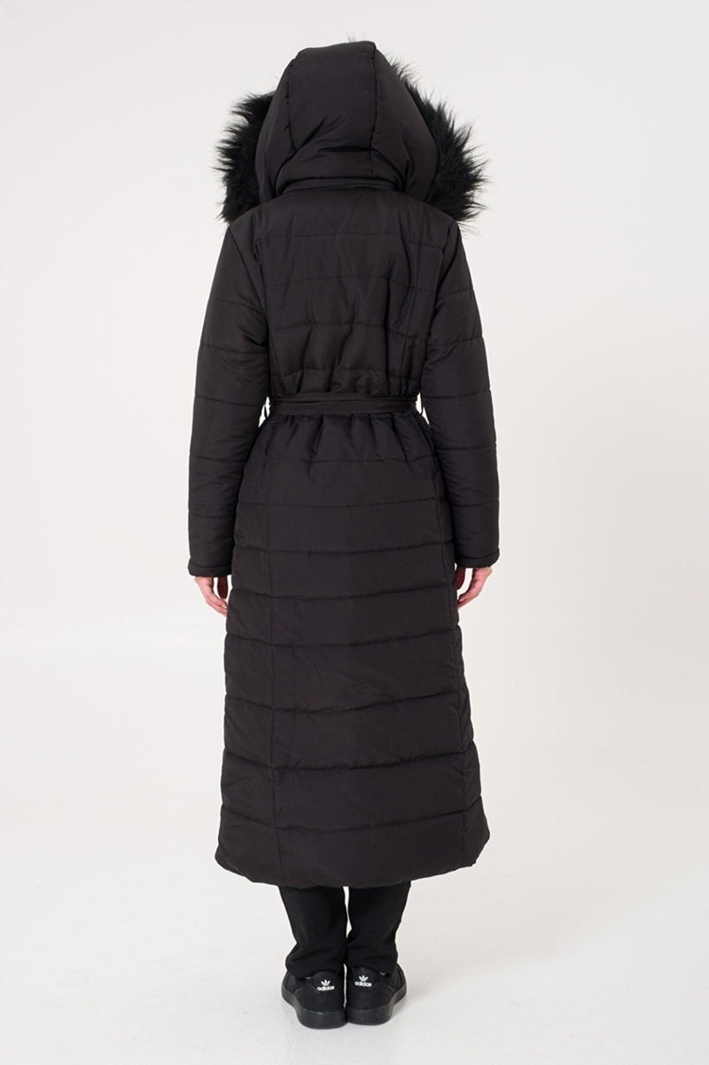 Barbora Daily Winter Full Length Women's Puffer Coat BT180BLACK3  - Image 3