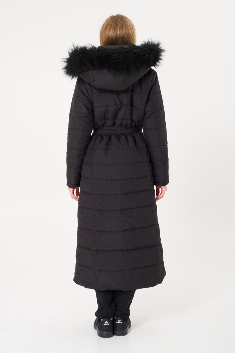 Barbora Daily Winter Full Length Women's Puffer Coat BT180BLACK3  - Image 5