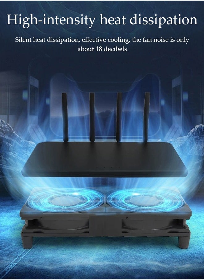 DUNISO Usb Cooling Fan, Radiator Base, Industrial Control Host Power Distribution Cabinet Bracket, Suitable For Router Rack Diy Audio And Video Network Cabinet Server Cooling Engineering And Equipment Workstation Mining Machine Laptop Cooling Fan Bracket (Single Fan)  - Image 3