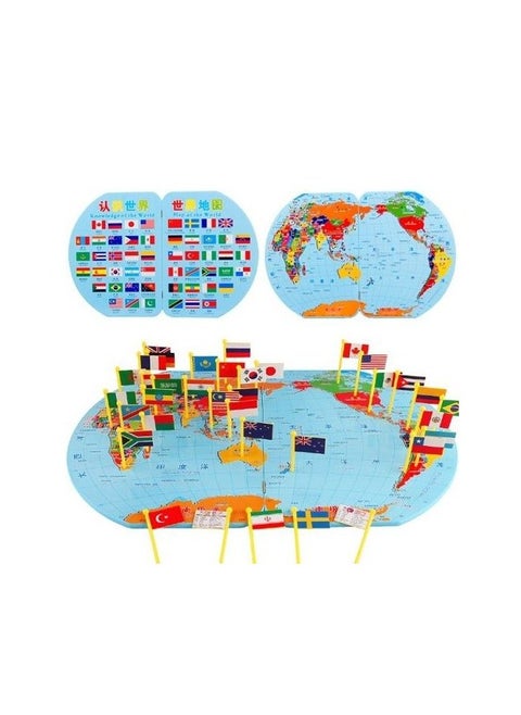 Children's toy, W57-7 map of country flags from Al Safwa Toys