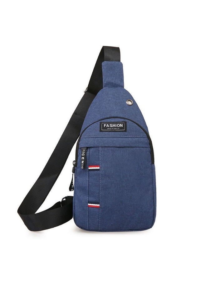 FANGFANGOTD Lightweight Canvas Sling Backpack for Men, Small Crossbody Chest Bag with Headphone Port & Adjustable Strap - Trendy Waist Bag for Travel, Work, Leisure | Men's Accessories - Image 1