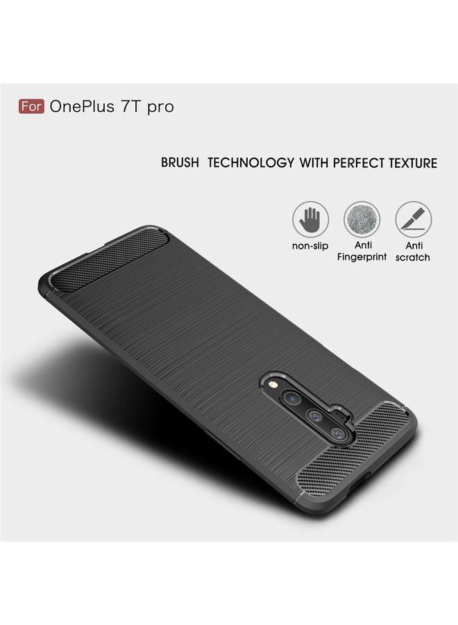 S-TOP Case For Oneplus 7T Pro Brushed Texture Carbon Fiber TPU Case - Image 2