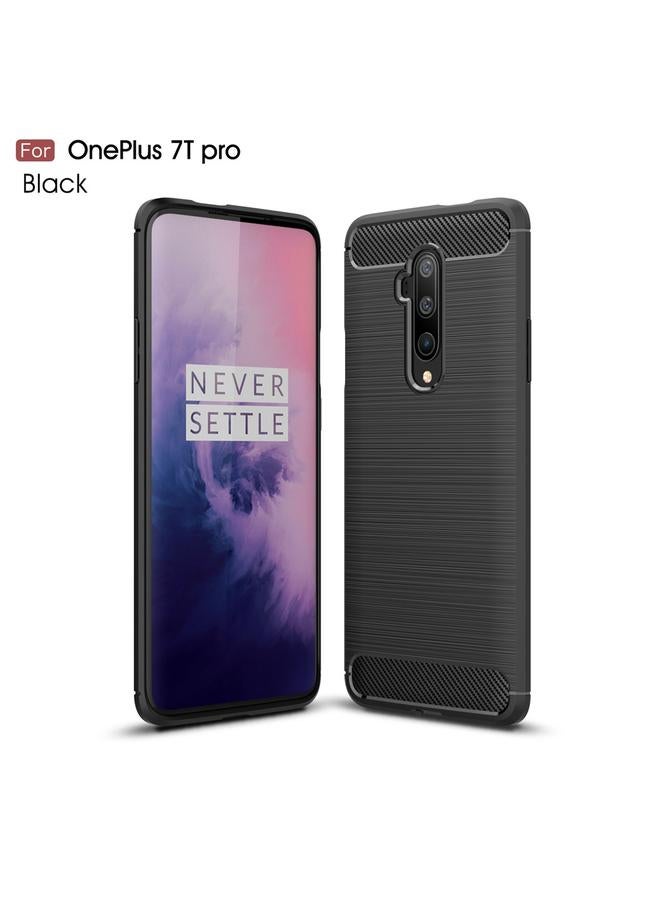 S-TOP Case For Oneplus 7T Pro Brushed Texture Carbon Fiber TPU Case - Image 1
