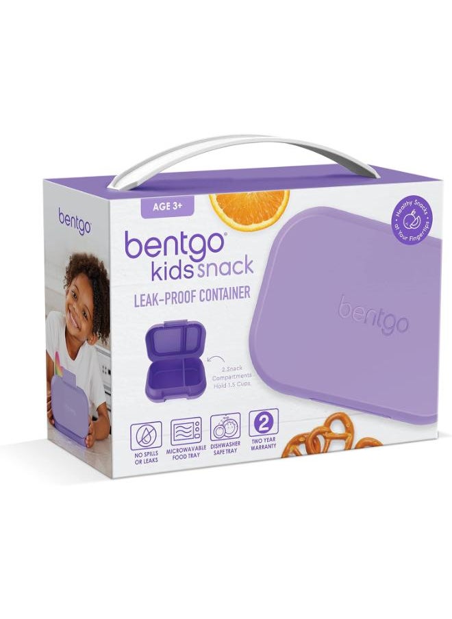 Bentgo Kids Snack 2 Compartment Leak Proof Bento - Style Food Storage For Snacks And Small Meals, Easy - Open Latch, Dishwasher Safe , And Bpa - Freeideal For Ages 3+ (Purple)  - Image 5