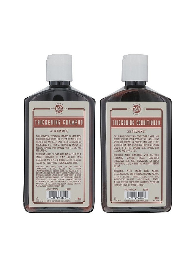SUAVECITO Thickening Shampoo & Conditioner Set Hair Growth Thickening Hair Loss Shampoo Treatment Regrowth Shampoo & Conditioner