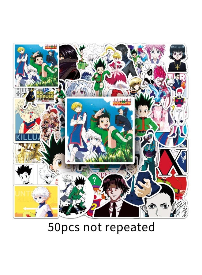 NIBEMINENT 50 Pcs Hunter X Hunter Deco Kit Waterproof Stickers, High Definition Printing Bright Colors, Suitable for Laptop Skateboard Luggage Water Bottle Guitar DIY - Image 1