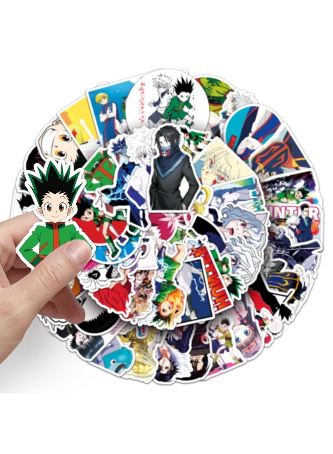NIBEMINENT 50 Pcs Hunter X Hunter Deco Kit Waterproof Stickers, High Definition Printing Bright Colors, Suitable for Laptop Skateboard Luggage Water Bottle Guitar DIY - Image 3