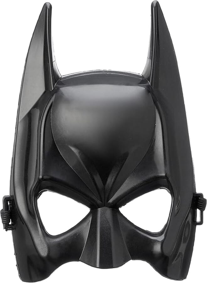 Generic Plastic Children Mask Toy With Super Hero Design And Strap For Halloween Party - Black 