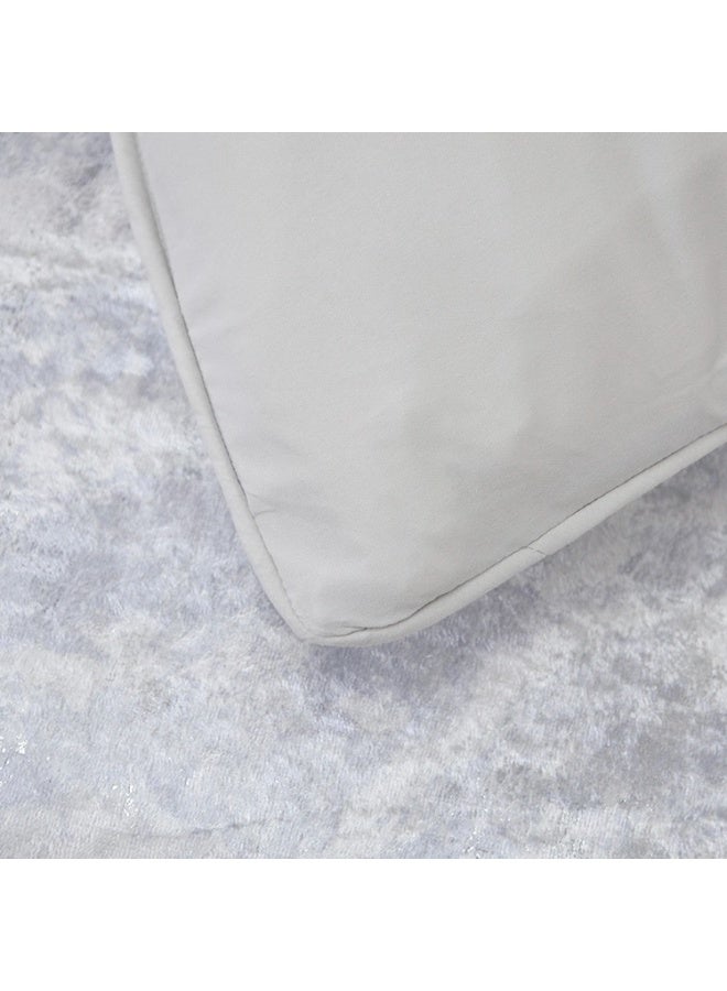 السرعوف الذهبية وسادة شام يورو شام من رقائق الفويل الفضية من GOLD MANTIS مقاس 66 × 66 سم - وسادة رمي من جلد الغزال مزخرفة مع حشوة، قماش ناعم لامع، وسادة مربعة لامعة للأريكة والسرير وغرفة المعيشة - Image 4