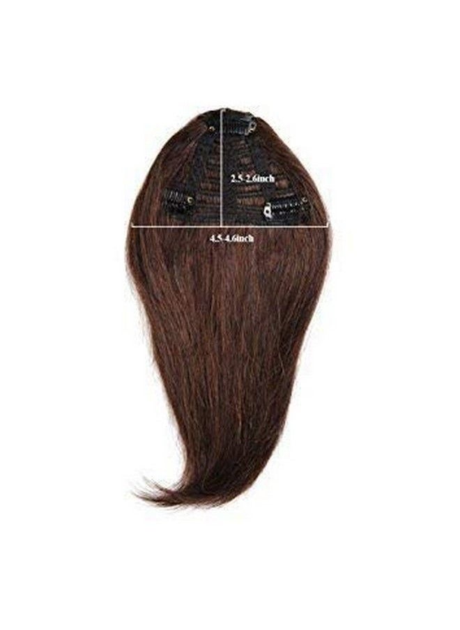 Paradise - Synthetic Uncut Front Hair Extensions With Clips Hair Bang Fringe For Women And Girls (Dark Brown) - Image 1