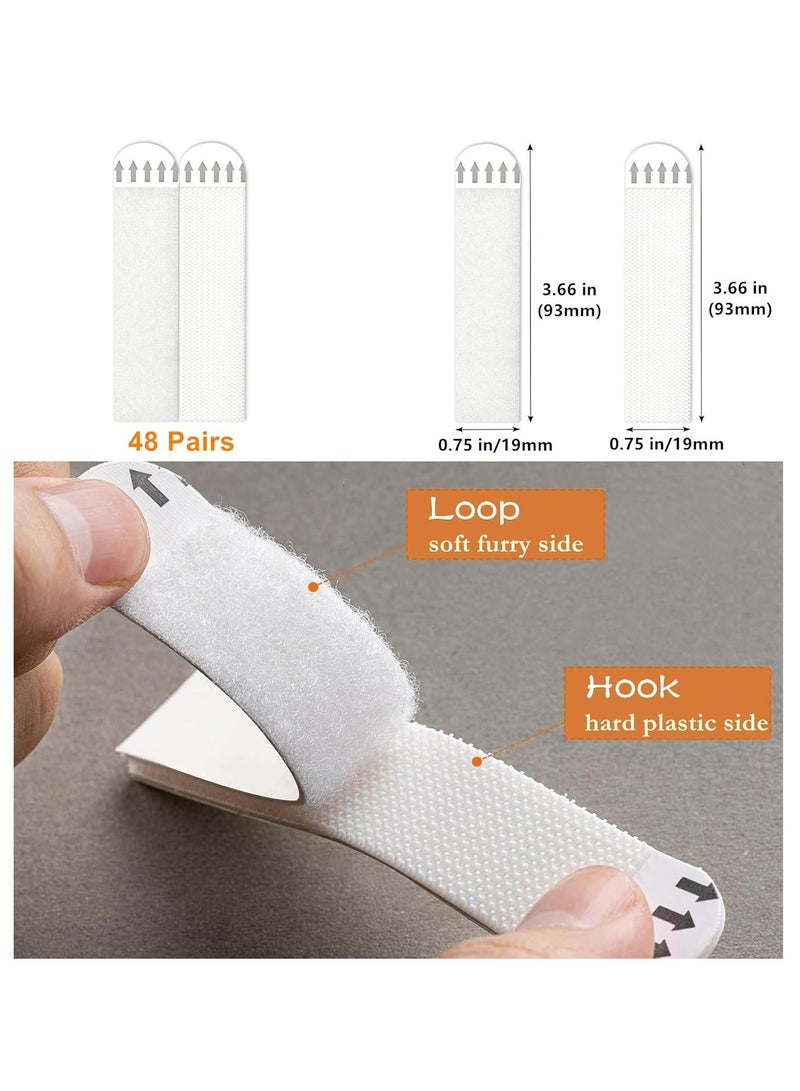 Oasisgalore 48 Pairs Picture Hanging Strips Heavy Duty Adhesive Strips for Frame Hanging - Image 2