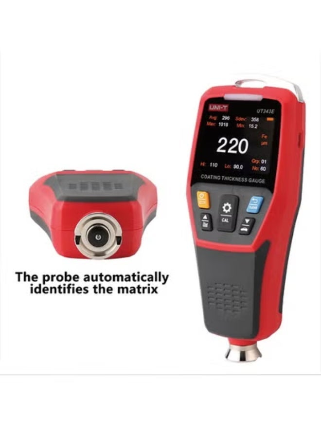 UNI-T UT343E Paint Coating Thickness Gauge Meter, Car Painting Depth Gauge for Automotive Paint Thickness Measurement Tester with USB Data - Image 2