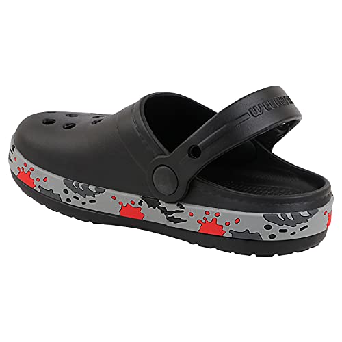 Neoz Casual Slingback Clogs for Kids with Soft Sole | Slip-On Breathable, Lightweight | Comfortable & Durable | Stylish Indoor & Outdoor Sandals Clogs for Kids, K-SPLASH-NERO_4 - Image 5