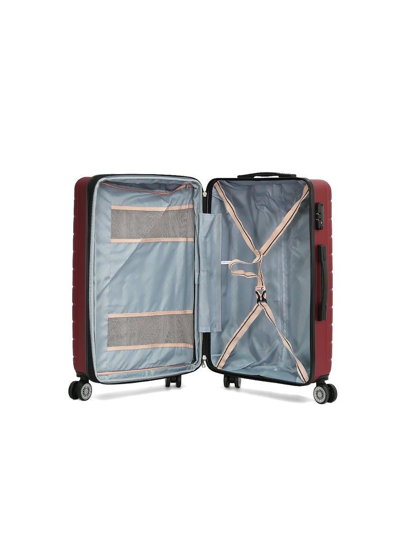 Verage  حقيبة سفر VERAGE 3 قطع، أحمر، قفل TSA، L 28/M 24/S 21 - Image 4