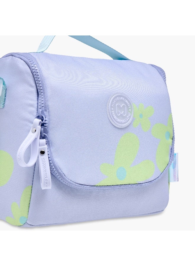 MARSHMALLOW Lunch/Cooler Bag-Petals-1 Cmprt-Girls- (Polyester) Blue \ 21X21X10 - Image 5