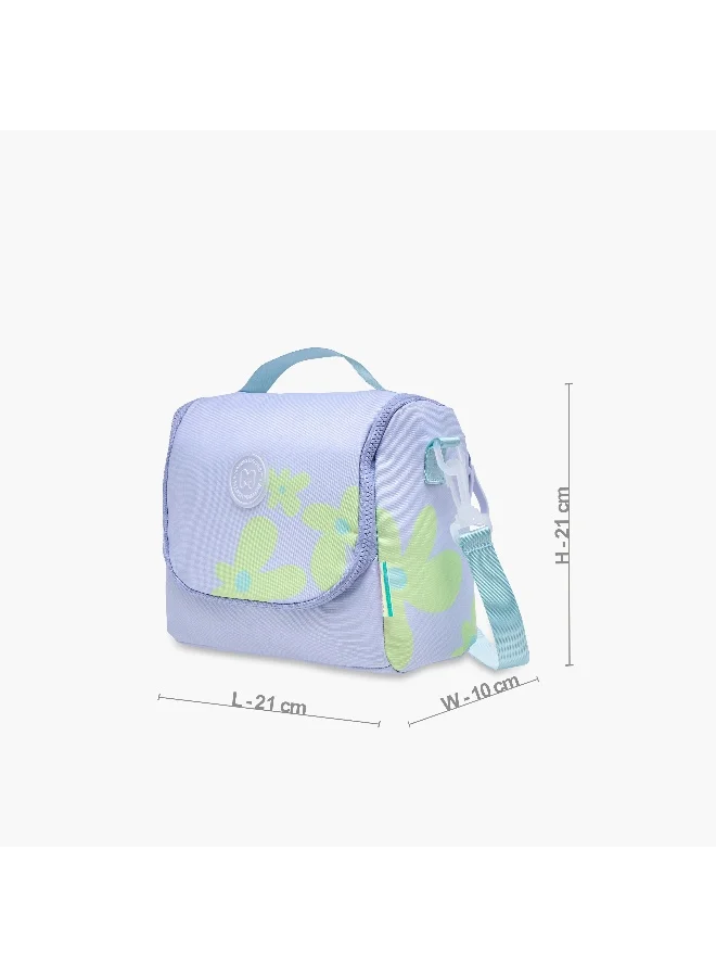 مارشملو Lunch/Cooler Bag-Petals-1 Cmprt-Girls- (Polyester) Blue \ 21X21X10