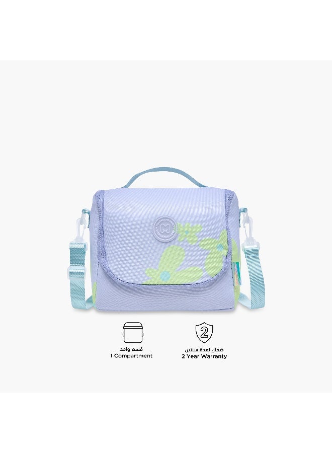 MARSHMALLOW Lunch/Cooler Bag-Petals-1 Cmprt-Girls- (Polyester) Blue \ 21X21X10 - Image 4