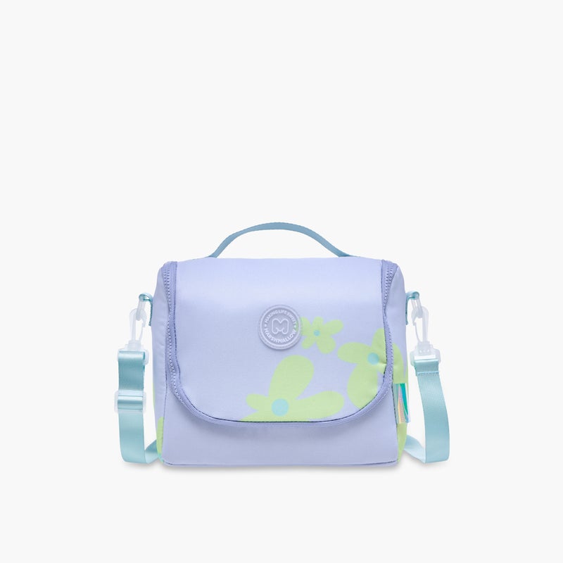 MARSHMALLOW Lunch/Cooler Bag-Petals-1 Cmprt-Girls- (Polyester) Blue \ 21X21X10 - Image 1