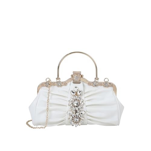 Akiki London Women's Ealing Small Handle Embellished Clutch|Spacious compartment|Detachable Sling|Party, Wedding Clutch|Gift for Women - Image 1