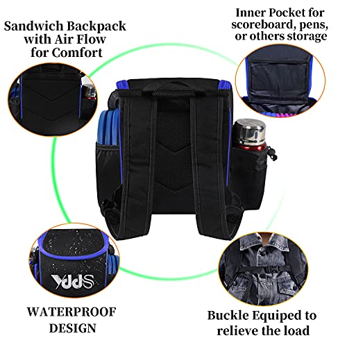 GOOSO Disc Golf Set with Bag - 12 PCS Flying Disc Golf Discs for Beginner with Putter, Midrange, Driver | Portable Disc Golf Backpack Holds 28+ Discs Free Stand Bag Design for Convenient Use - Image 5