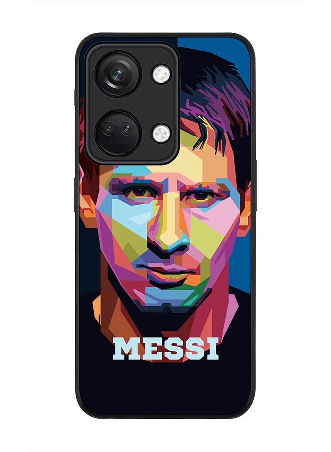 Stylizedd Rugged Black edge case for ONEPLUS NORD 3 5G / OnePlus Ace 2V, Slim fit Soft Case Flexible Rubber Edges Anti Drop TPU Gel Thin Cover -  Poly Messi - Image 1