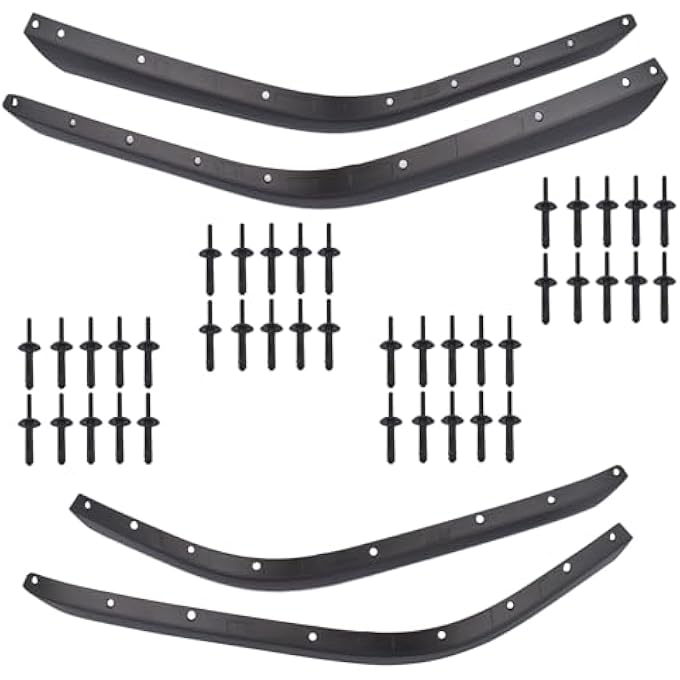rayihni Front  Rear Fender Extenders Replacement For 20182024 Jeep Wrangler Jl Jlu Rubicon Wheel Fender Liner Extension Set 4 Pcs Only Fit High Clearance Fender Flares Not Fit 4Xe - Image 5