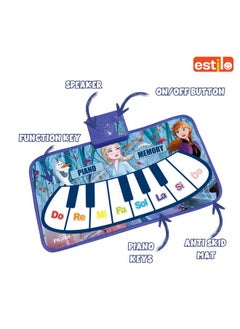 Estilo Estilo Floor Piano Mat for Kids & Toddlers | Baby Playing Mat with Music 11 Keys | Musical Toy Gift for Boys & Girls Age for 1-6 | Engaging Keyboard for Toddlers (Frozen)  - Image 3
