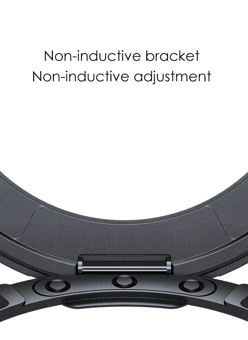 Wtech - TPU Magsafe With Large Finger Hand Ring Grip Raised Bavel Camera Hole Case Cover For Apple iPhone 15 Pro Max 2023 Clear/Black - Image 1