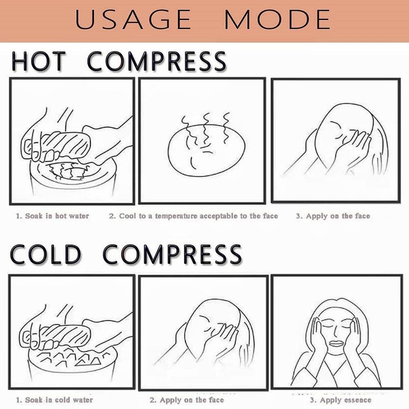 Anukmpa ANUKMPA Facial Hot And Cold Compress Soft Mask Moisturizing Beauty Skin Care Spa Towels for Women Hot Compress Mask for Girls Beauty Face TowelPack of 1 - Image 5