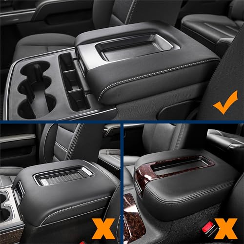 Dimeani Center Console Lid Armrest Lid Arm Rest Cover Compatible with Chevrolet Silverado Chevy Tahoe Suburban GMC Sierra Yukon XL Cadillac Escalade 2014 2015 2016 2017 2018 2019 2020 Replace 22881398 - Image 2