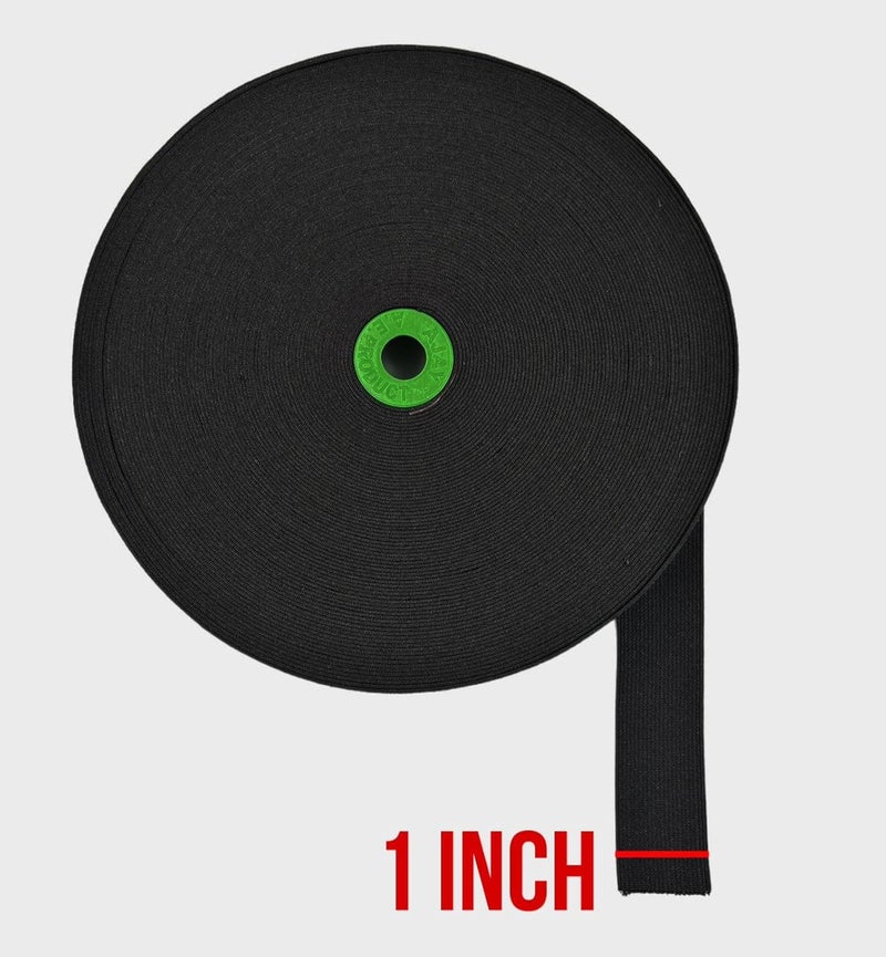 Zenith زنيث حزام مرن أسود 1 بوصة للخياطة والتفصيل 10 أمتار - Image 3