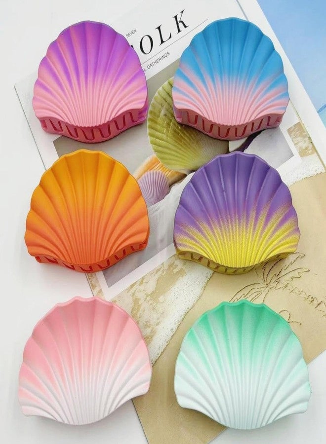 Radhya Accessories Gradient Shell Hair Claws Acrylic Hair Claw Clutcher for Women Girls (Pack of 2) Viral Trending Shell Flower Hair Clips Acrylic Hair Clips Korean Hair Accessories Gift for Girls - Image 4