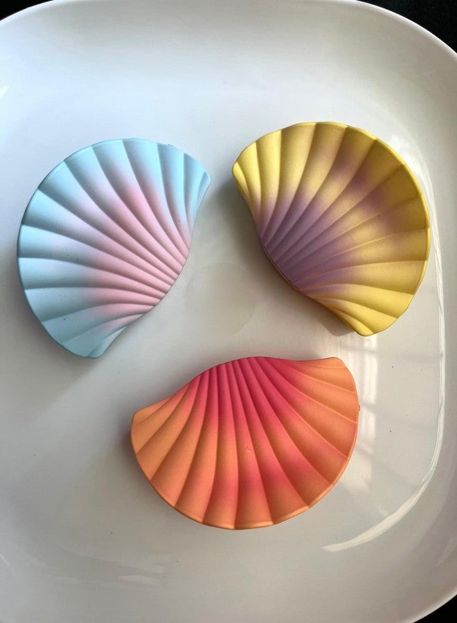 Radhya Accessories Gradient Shell Hair Claws Acrylic Hair Claw Clutcher for Women Girls (Pack of 2) Viral Trending Shell Flower Hair Clips Acrylic Hair Clips Korean Hair Accessories Gift for Girls - Image 1