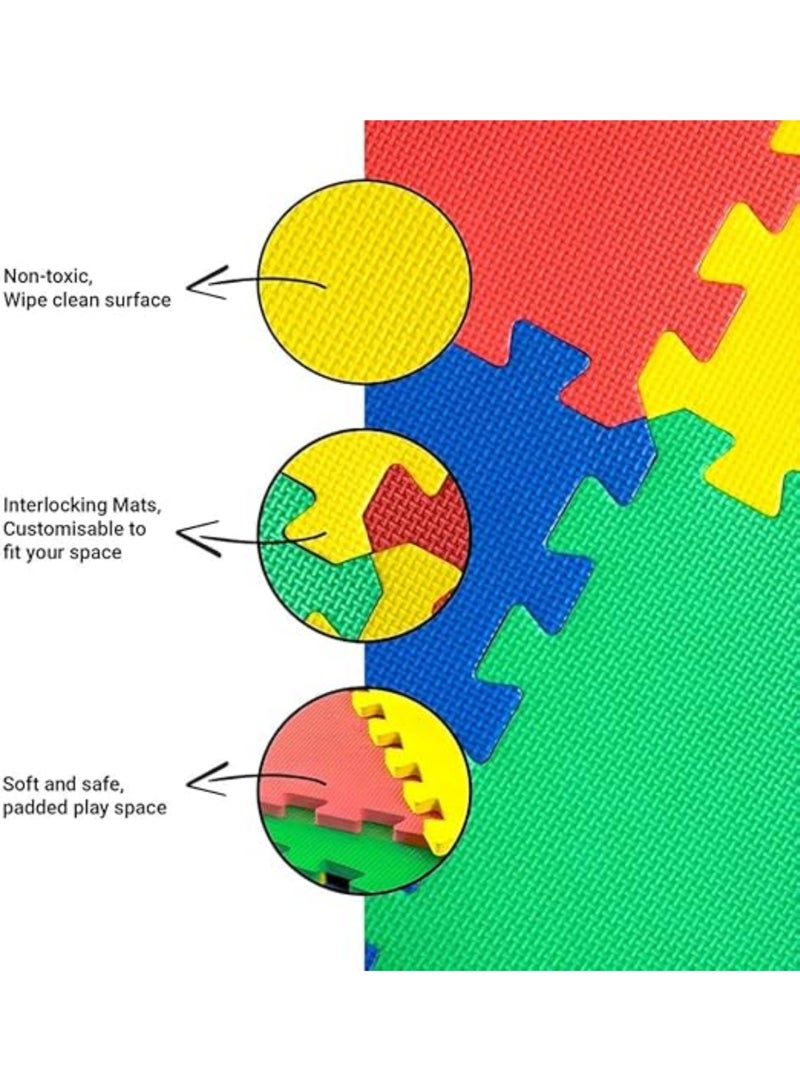 MAAS Foam floor mats – Protection and style for a safe play area. 4 mats, each 60cm x 60cm – covering an area of ​​120cm x 120cm. - Image 3