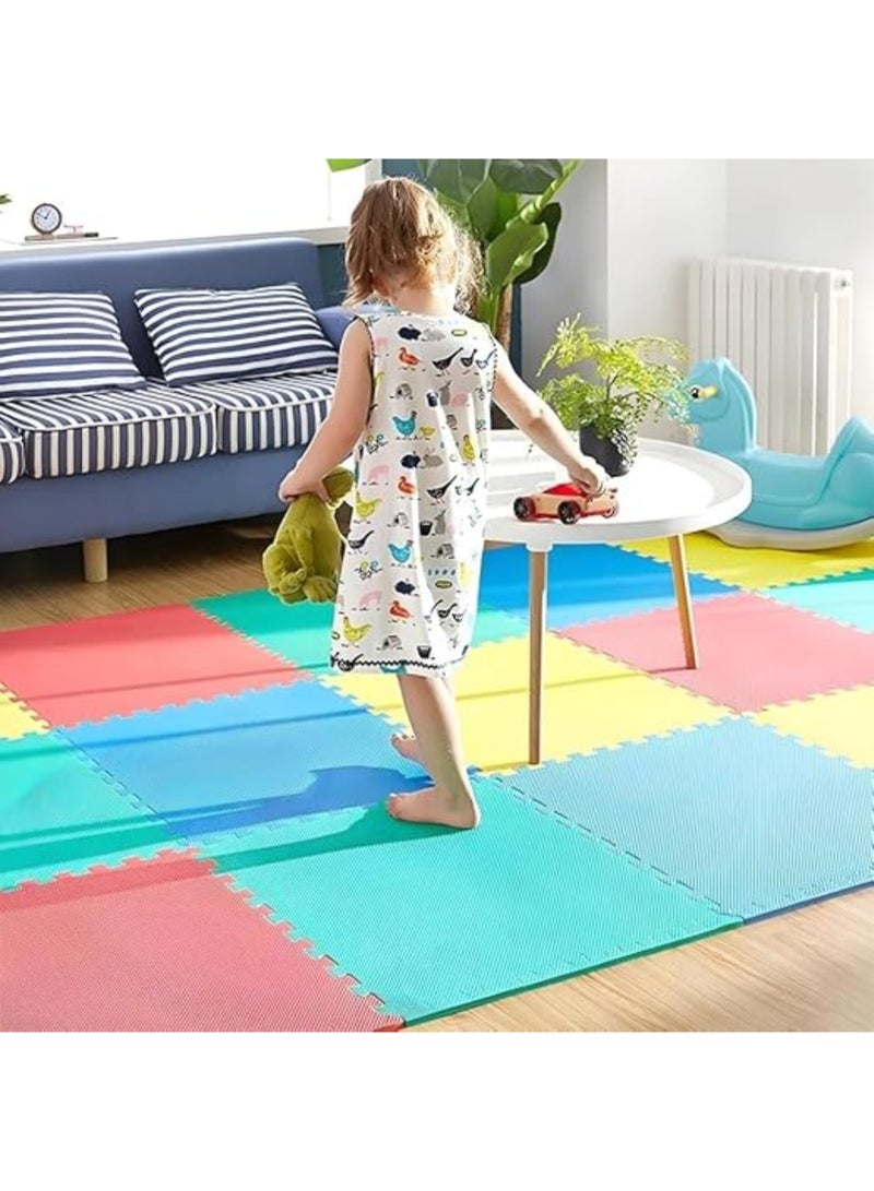 MAAS Foam floor mats – Protection and style for a safe play area. 4 mats, each 60cm x 60cm – covering an area of ​​120cm x 120cm. - Image 1