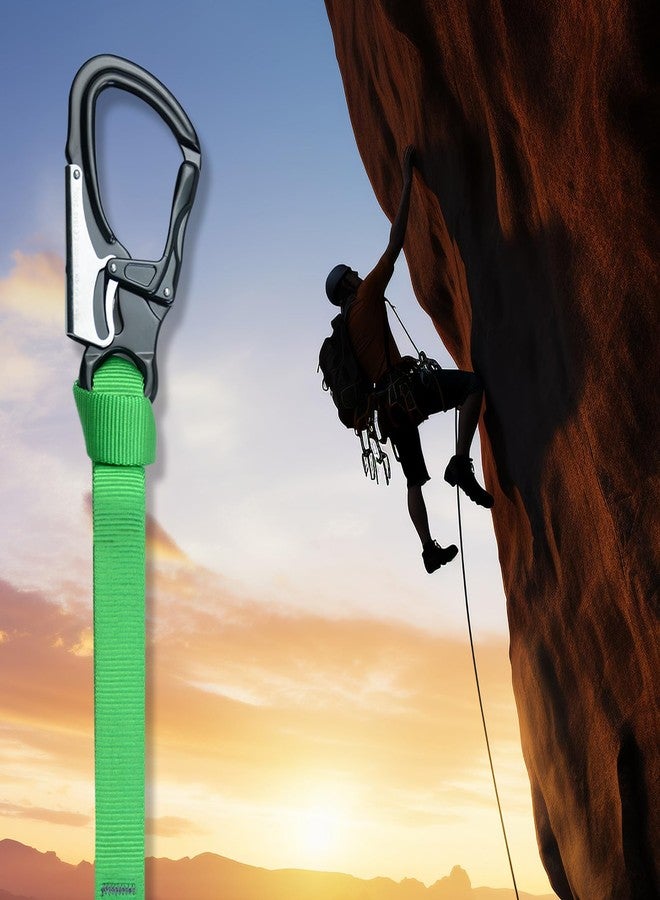S.E.PEAK Speedline Kit Arborist 1-Inch 29kN Nylon Sling with 25kN Aluminum Lightweight Double Lock Hook Rigging Equipment (Green,26",1pc) - Image 5