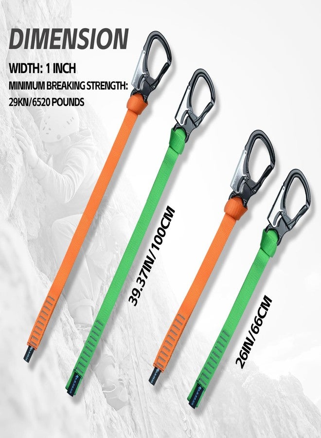 S.E.PEAK Speedline Kit Arborist 1-Inch 29kN Nylon Sling with 25kN Aluminum Lightweight Double Lock Hook Rigging Equipment (Green,26",1pc) - Image 3
